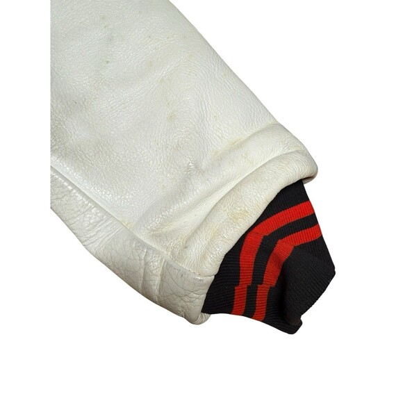 Vintage 80s Letterman’s varsity Jacket Ipswich Massachusetts 42 Leather‎ Wool - Picture 3 of 8